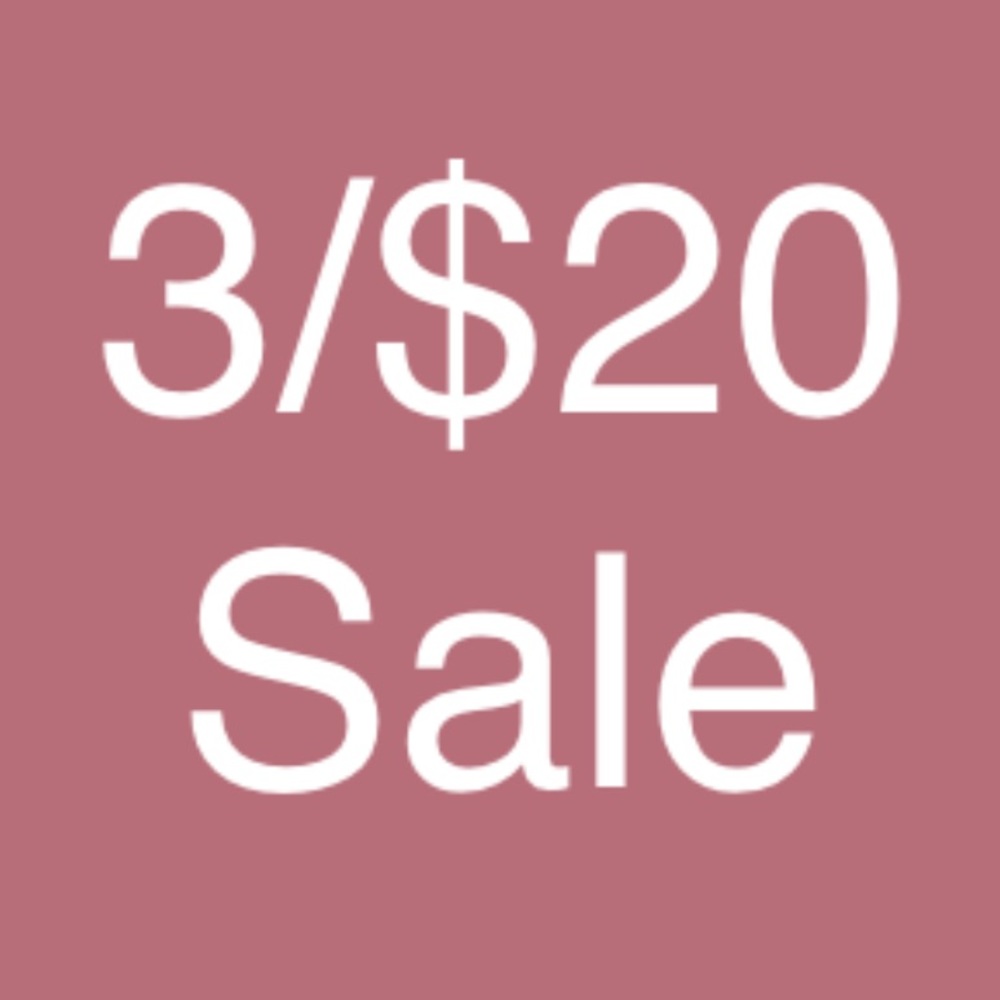 3/$20 Sale On Everything With 3/$20 In Title